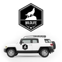 NAKLEJKA NA SAMOCHÓD wildlife KAMPER przyczepę kempingową camper auto 50cm