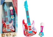 Gitara Elektryczna z Mikrofonem Struny Zabawka Róż