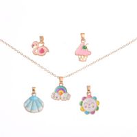 Naszyjnik Damski Srebro 925 Wisiorek Motyl Tęcza z Wymiennymi Charmsami