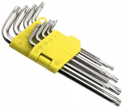 KLUCZE IMBUSOWE TORX TYP L z otworem T10-T50 9SZT na Arena.pl