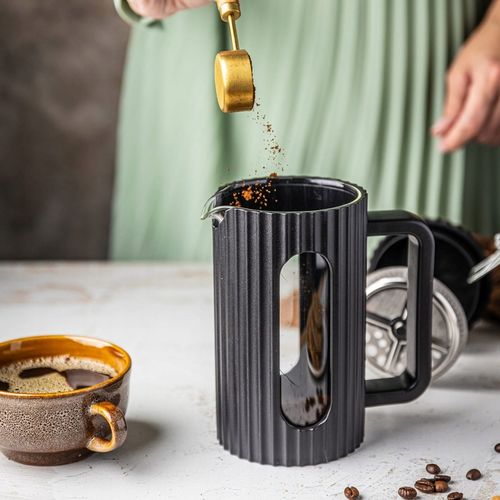 ZAPARZACZ DO HERBATY KAWY ZIÓŁ DZBANEK TŁOKOWY FRENCH PRESS CZARNY 1000 na Arena.pl