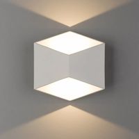 Ścienna LAMPA kinkiet TRIANGLES LED 8143 Nowodvorski elewacyjna OPRAWA metalowa LED 10W 3000K do łazienki loft IP54 biała
