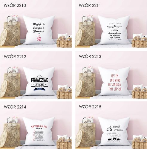 FOTO Poduszka Prezent na urodziny 20 30 40 50 60 na Arena.pl