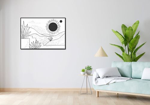 Plakat 100x70cm Linearny Pejzaż na Arena.pl