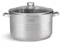 GARNEK Stalowy GASTRONOMICZNY DUŻY Z Pokrywką 20,3L 36cm INDUKCJA Gaz 3023