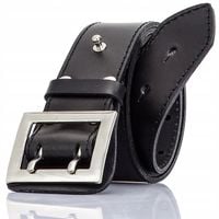 Skorzany Pasek Meski SKORZANY 120 cm CZARNY WOJSKOWY OFICERSKI Prezent