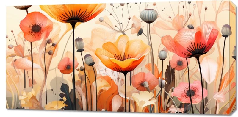 Obraz 100x50cm Taneczne Maki zdjęcie 1