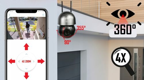 Zewnętrzna kamera WiFI z FUNKCJĄ ŚLEDZENIA - SMART kamera do domu FULL HD na Arena.pl