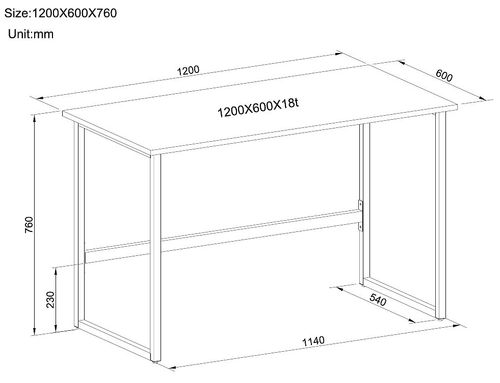 Klasyczne Biurko Komputerowe Techly 120x60cm Białe 105971 na Arena.pl