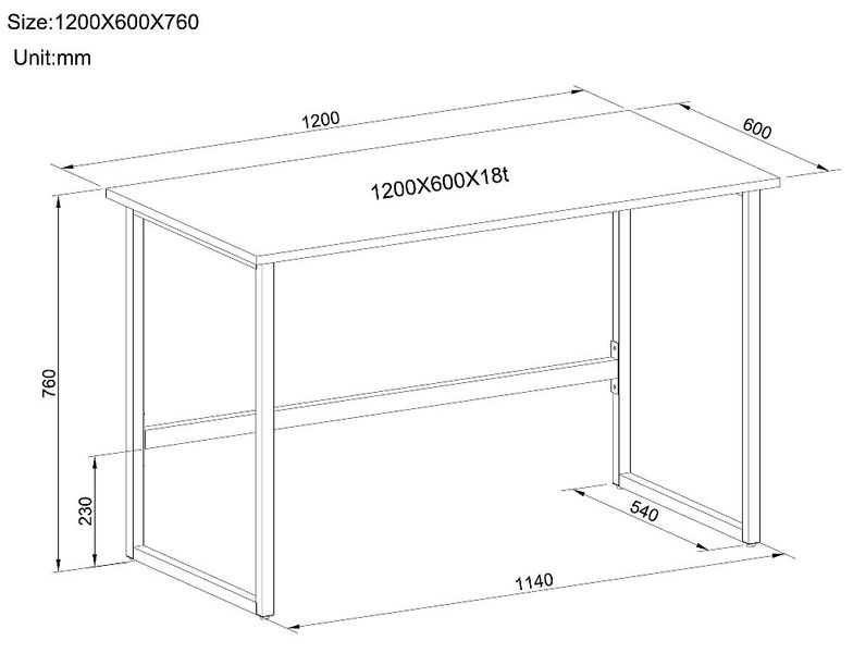 Klasyczne Biurko Komputerowe Techly 120x60cm Białe 105971 zdjęcie 2
