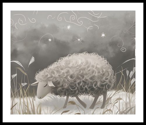 Plakat 60x50cm Bujna Owca na Arena.pl