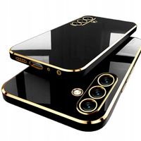 ETUI GLAMOUR GOLD CASE ELEGANCKIE DO SAMSUNG GALAXY S24 + SZKŁO OCHRONNE