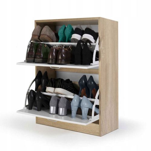 szafka na buty regał 2 komory obuwie komoda pojemna do przedpokoju regał na Arena.pl