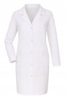 Fartuch medyczny laboratoryjny bawełna 190g z kołnierzykiem 3 kieszenie S