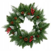 WIANEK BOŻONARODZENIOWY WIENIEC ŚWIĄTECZNY dekoracja na stół drzwi ZDOBIONY