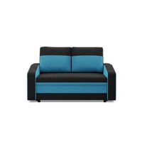 Sofa rozkładana, mikrofaza, AURELO, 148x87x90 cm, niebieski | TYLETEGOTU