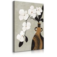 Obraz Do Salonu Orchidea Kwiaty Natura Abstrakcja Styl Boho 80cm x 120cm