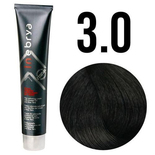 Inebrya farba do włosów, koloryzacja trwała, 100 ml 3/0 ciemny  brąz na Arena.pl