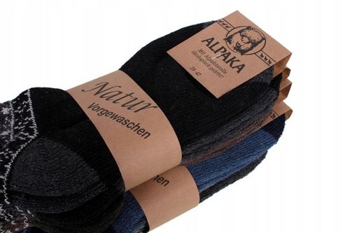 6 par SKARPETY SKARPETKI MĘSKIE CIEPŁE GRUBE WEŁNIANE TERMO ZIMOWE 43-46 na Arena.pl