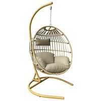 FOTEL WISZĄCY VICO Z PODUSZKĄ BEŻOWY