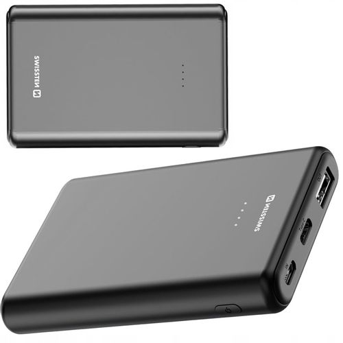 Powerbank SWISSTEN 5000 mAh micro USB USB-C USB-A + kabel USB-C/USB-C 10 W na Arena.pl