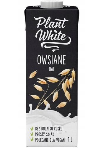 Napój owsiany Plant White 1l PROSTY SKŁAD BEZ DODATKU CUKRU x10+1 GRATIS na Arena.pl