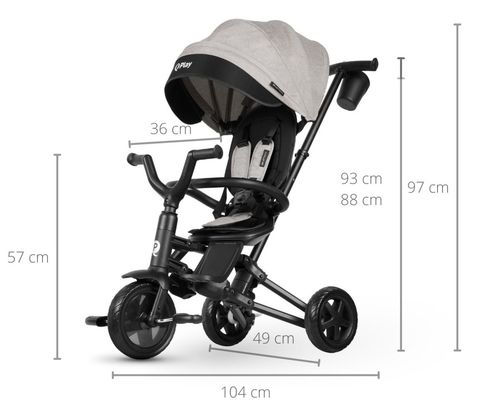 MILLY MALLY 4531 Qplay Rowerek trójkołowy Nova Niello grey na Arena.pl