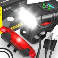 LAMPKA NA ROWER ROWEROWA LED T6 TYŁ USB AKUMULATOROWA 1200mAh 6 TRYBÓW