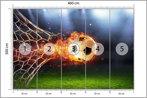 Emaga Fototapeta Piłka Nożna W Płomieniach Vinyl Gładki 460x300 na Arena.pl