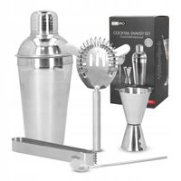 Shaker do drinków barmański stal nierdzewna shaker szczypce sitko 5 el.