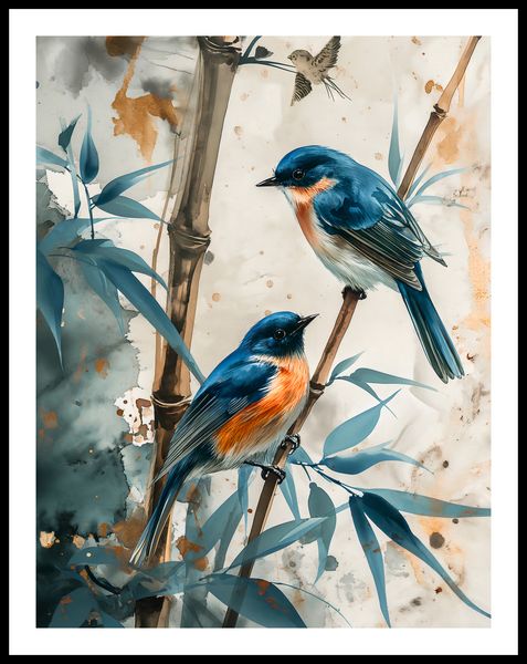 Plakat 50x65cm Trzy Ptaki zdjęcie 3