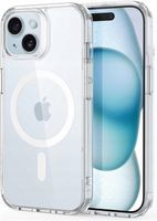 Etui Do iPhone 15 +Szkło 9H WZMACNIANE 360° do MAGSAFE CLEAR CASE