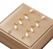 Złote kolczyki ze stali chirurgicznej 316L - Retro Boho