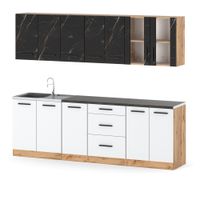 Kuchnia Modułowa Z Blatem Remino 2.6m Modułowa Wotan San Sebastian Biały