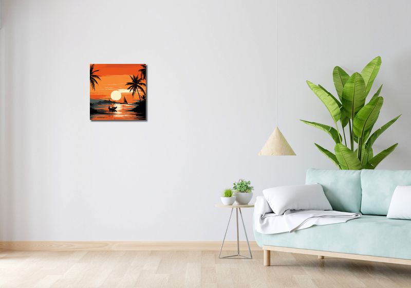 Obraz 40x40cm Tropikalny spokój zdjęcie 2
