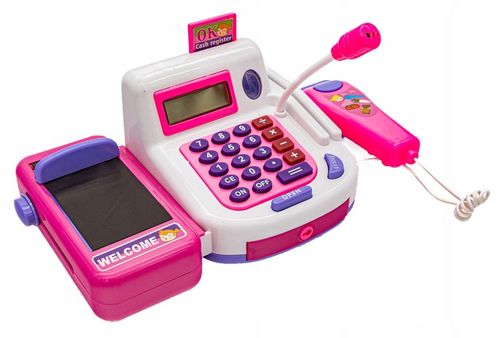 Edukacyjna Kasa Fiskalna Sklepowa Dla Dzieci Wózek Kalkulator Akcesoria na Arena.pl