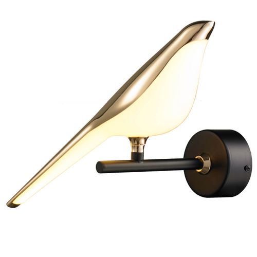 Ścienna lampa dekoracyjna Tit ST-9008-W Step LED 10W 3000K ptak złoty czarny na Arena.pl