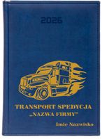 KALENDARZ A6 2026 TYGODNNIOWY terminarz z nadrukiem UV TRANSPORT SPEDYCJA