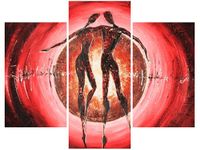 OBRAZ DANCING LOVE ABSTRAKCJA KOCHANKOWIE 3 KOLORY