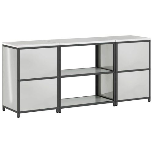 Zestaw do przechowywania w kuchni z półką 3 pcs Srebrny na Arena.pl