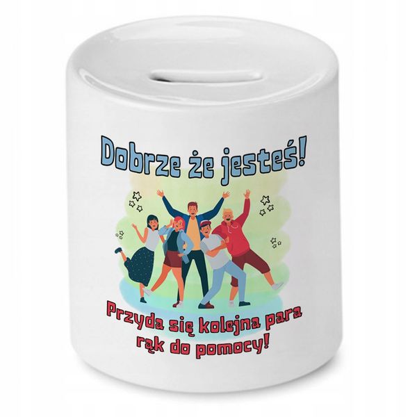 Skarbonka Na Powitanie W Pracy Idealne Na Prezent Z Nadrukiem Ze Zdjęciem zdjęcie 1