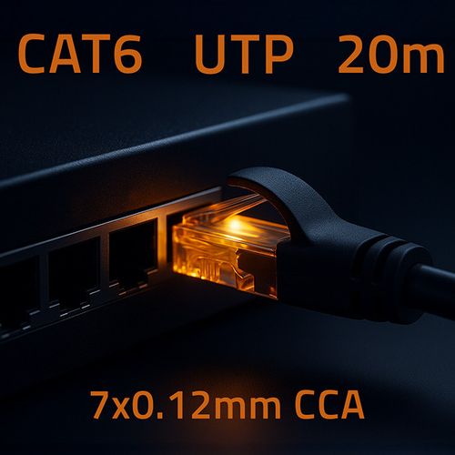 Patchcord Qoltec CAT6 20m 1Gb/s pozłacane styki RJ-45 na Arena.pl