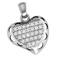 SREBRNY WISIOREK SERDUSZKO Z CYRKONIAMI SREBRO PRÓBY 925