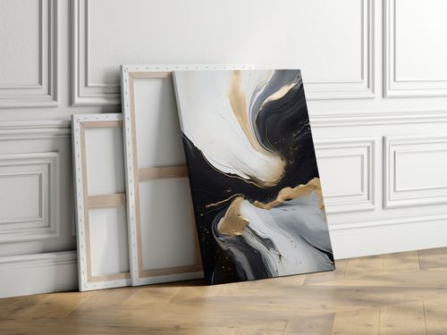 Obraz Canvas Styl GLAMOUR Złota Abstrakcja Marmur Dekoracja 40cm x 30cm na Arena.pl