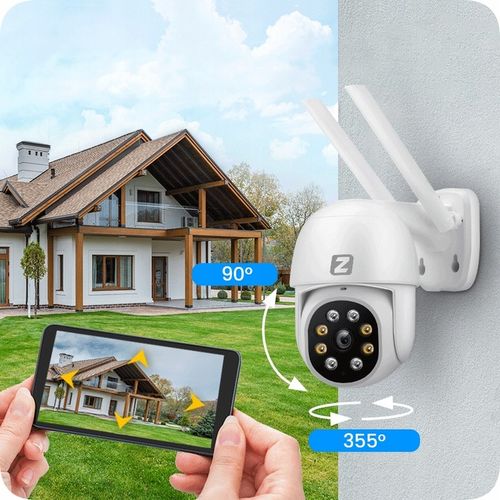 Kamera Zewnętrzna Obrotowa IP WiFi 8MPx 8MP 4K ULTRA HD 4x ZOOM na Arena.pl