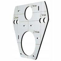 Szablon wzornik znacznik otworów stelaż geberit WC SENDI noVa TEMPLATE