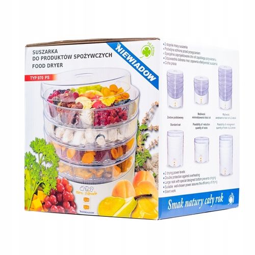 SUSZARKA DO GRZYBÓW OWOCÓW WARZYW ZIÓŁ NIEWIADÓW 500W PRODUKOWANA W POLSCE na Arena.pl