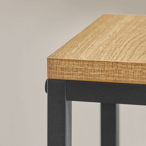 Regał kwietnik 4 półki - dąb / nogi czarne na Arena.pl