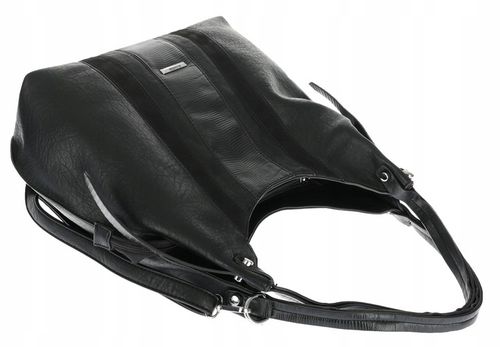Torebka Damska Listonoszka Worek Shopper Torba na Ramię RS25047H Czarna na Arena.pl