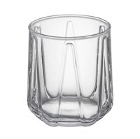 Szklanka niska ELLA 360 ml tłoczony geometryczny wzór do soku wody drinków